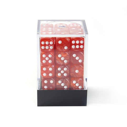 Pearl Red - 12mm Marble D6 Dice – 36 Pack
