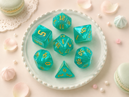 Macaron Jade – 7 Pack RPG Dice