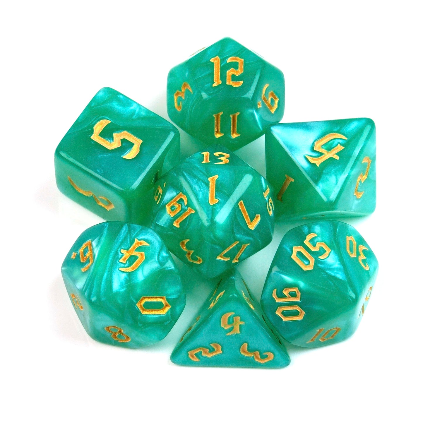Macaron Jade – 7 Pack RPG Dice