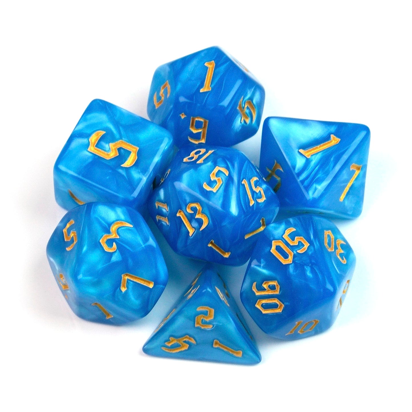 Macaron Blue – 7 Pack RPG Dice