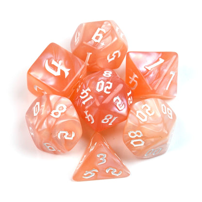 Macaron Peach – 7 Pack RPG Dice