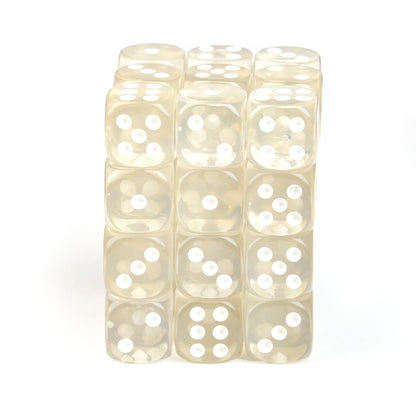 Transparent Clear - 12mm D6 Dice – 36 Pack