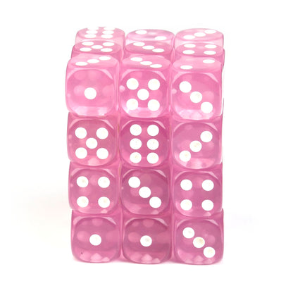 Transparent Light Pink - 12mm D6 Dice – 36 Pack