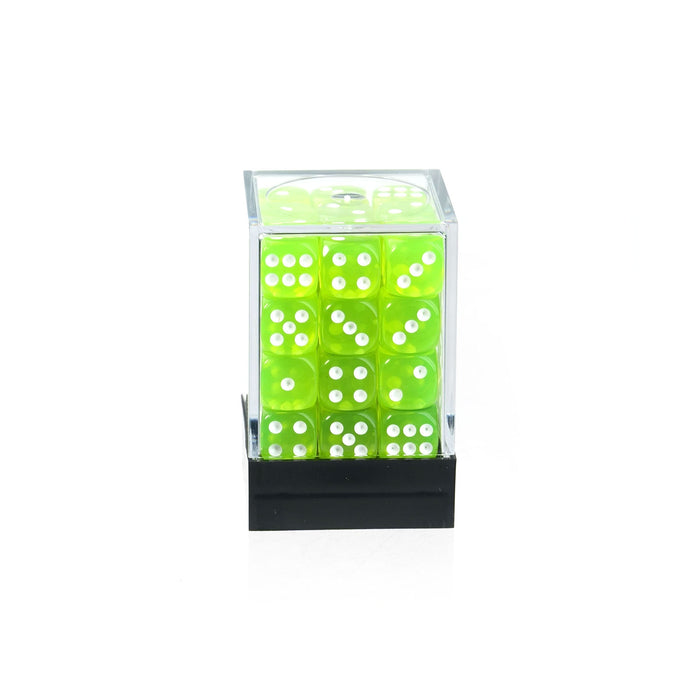 Transparent Light Green - 12mm D6 Dice – 36 Pack