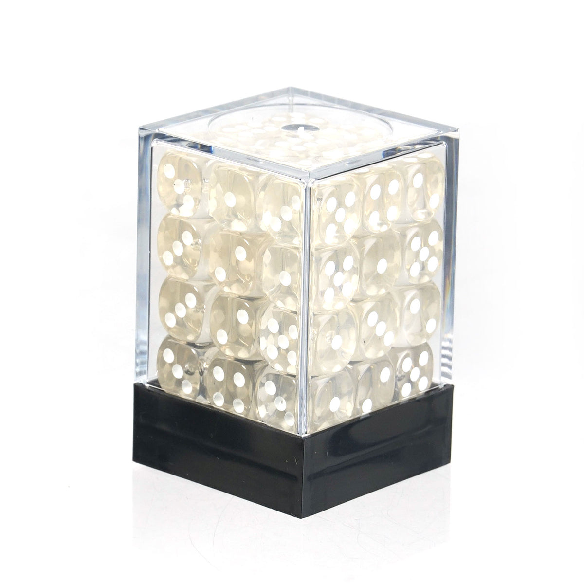 Transparent Clear - 12mm D6 Dice – 36 Pack