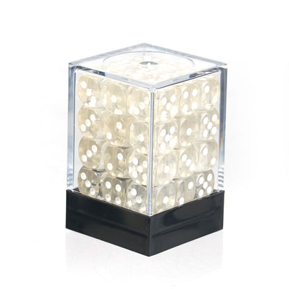 Transparent Clear - 12mm D6 Dice – 36 Pack