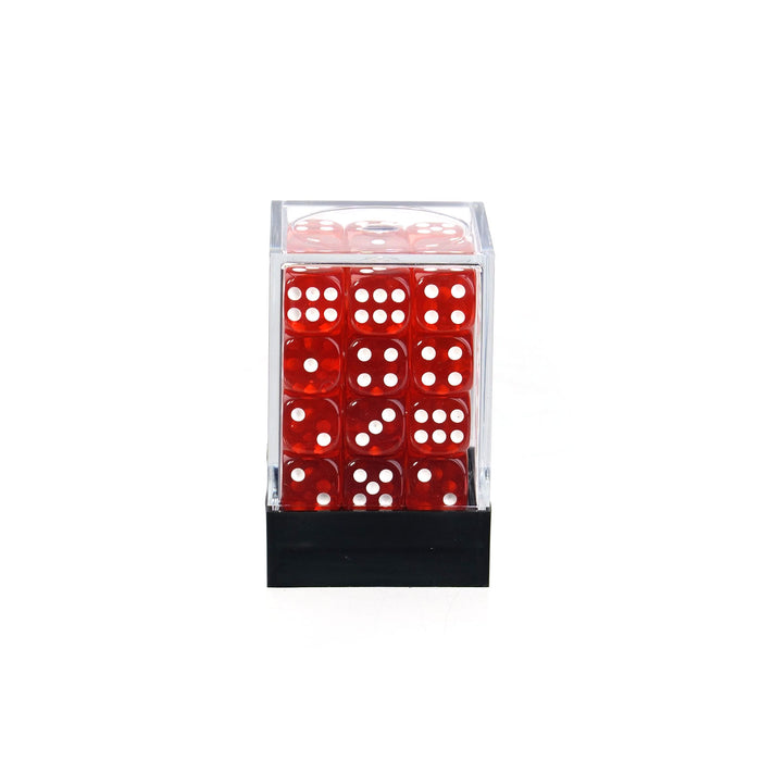Transparent Red - 12mm D6 Dice – 36 Pack