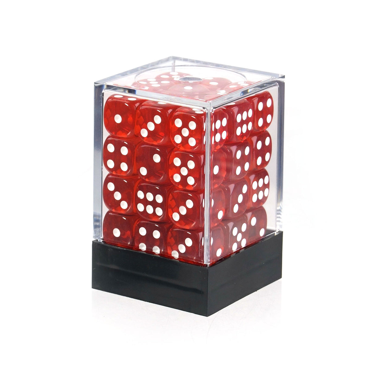 Transparent Red - 12mm D6 Dice – 36 Pack