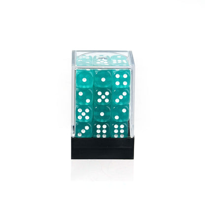 Transparent Cyan - 12mm D6 Dice – 36 Pack