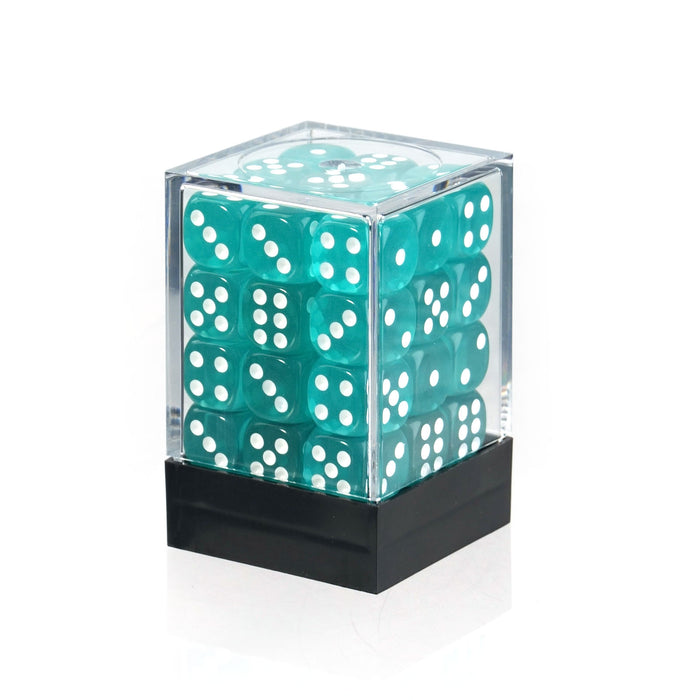 Transparent Cyan - 12mm D6 Dice – 36 Pack