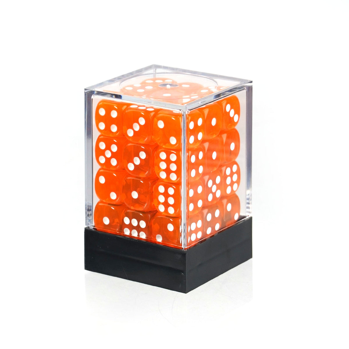 Transparent Orange - 12mm D6 Dice – 36 Pack