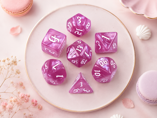 Macaron Amethyst – 7 Pack RPG Dice