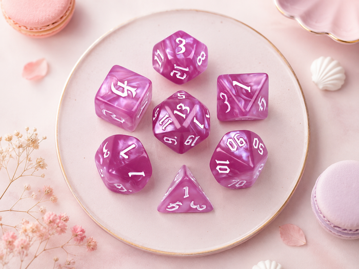 Macaron Amethyst – 7 Pack RPG Dice