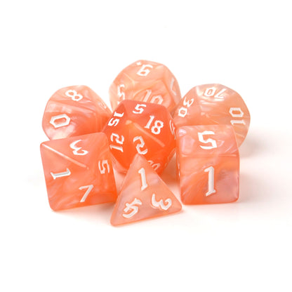 Macaron Peach – 7 Pack RPG Dice