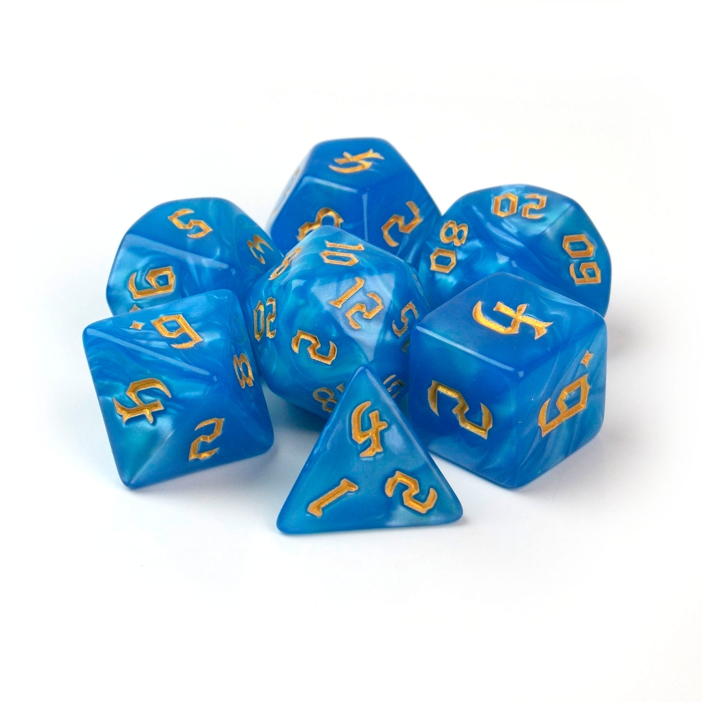 Macaron Blue – 7 Pack RPG Dice