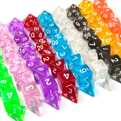 Transparent Black – 7 Pack RPG Dice