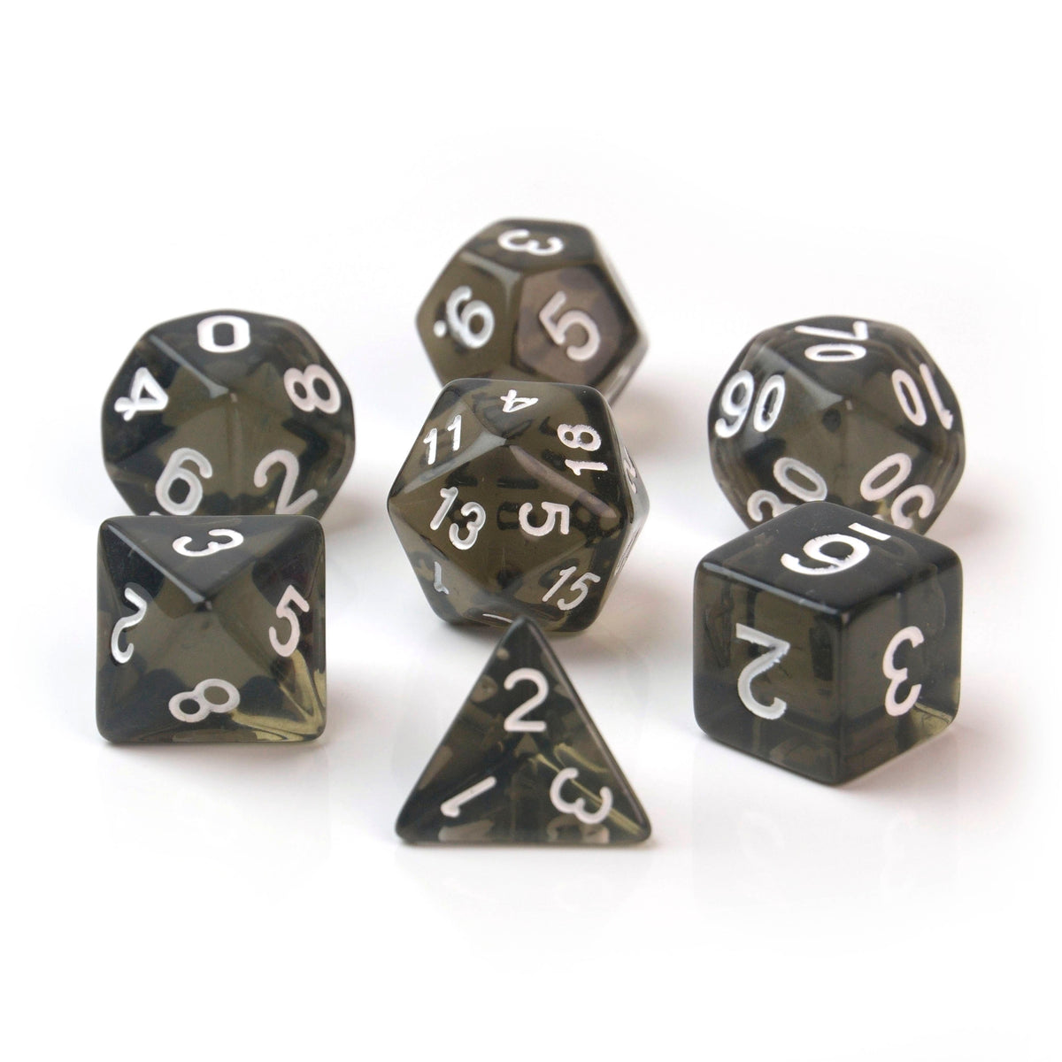 Transparent Black – 7 Pack RPG Dice