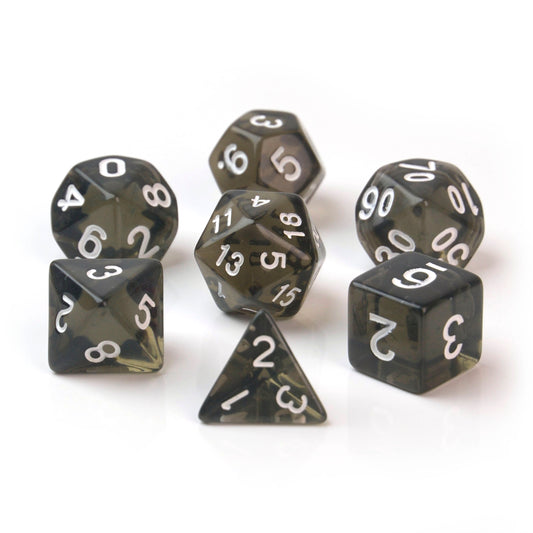 Transparent Black – 7 Pack RPG Dice