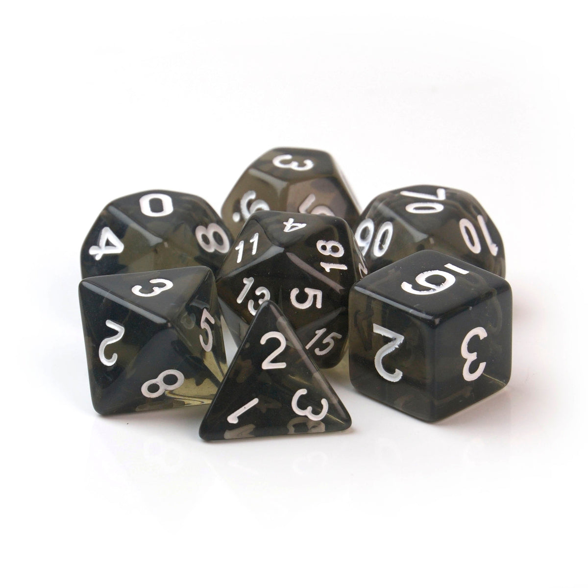 Transparent Black – 7 Pack RPG Dice