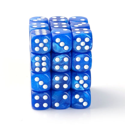 Pearl Navy Blue - 12mm Marble D6 Dice – 36 Pack