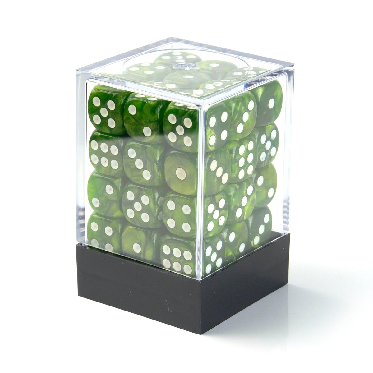 Pearl Green - 12mm Marble D6 Dice – 36 Pack