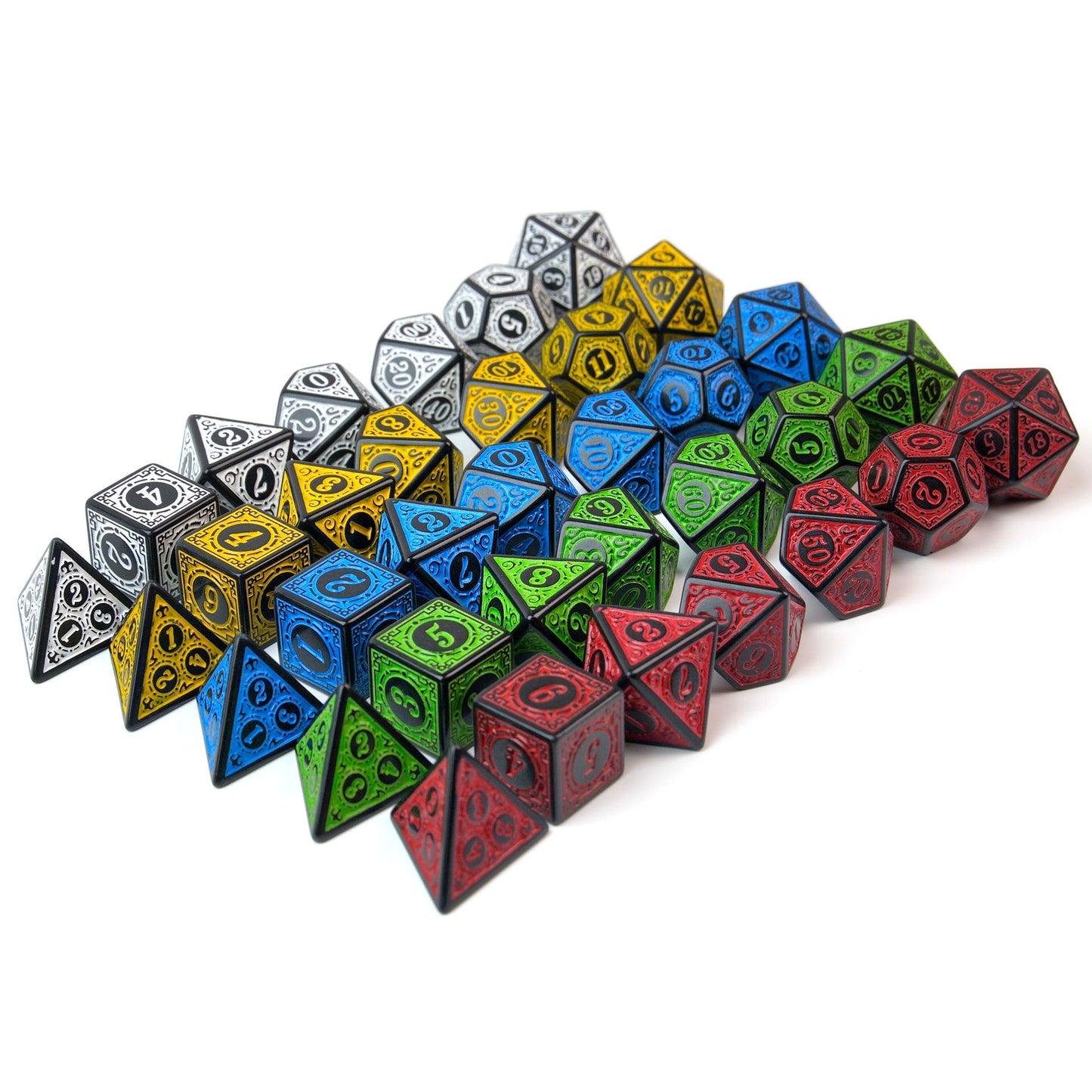 Winter Warrior Runic Engraved – 7 Pack RPG Dice
