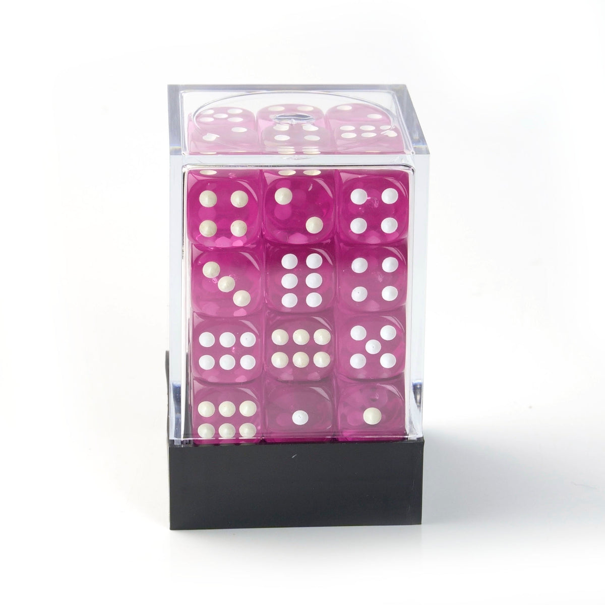 Transparent Pink - 12mm D6 Dice – 36 Pack