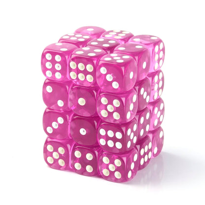 Transparent Pink - 12mm D6 Dice – 36 Pack