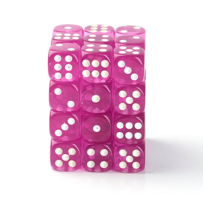Transparent Pink - 12mm D6 Dice – 36 Pack