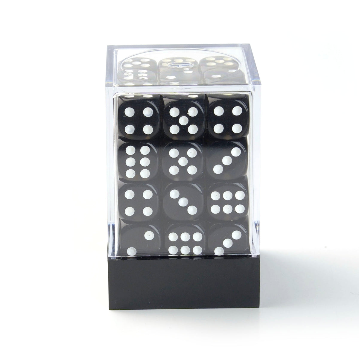 Transparent Black - 12mm D6 Dice – 36 Pack