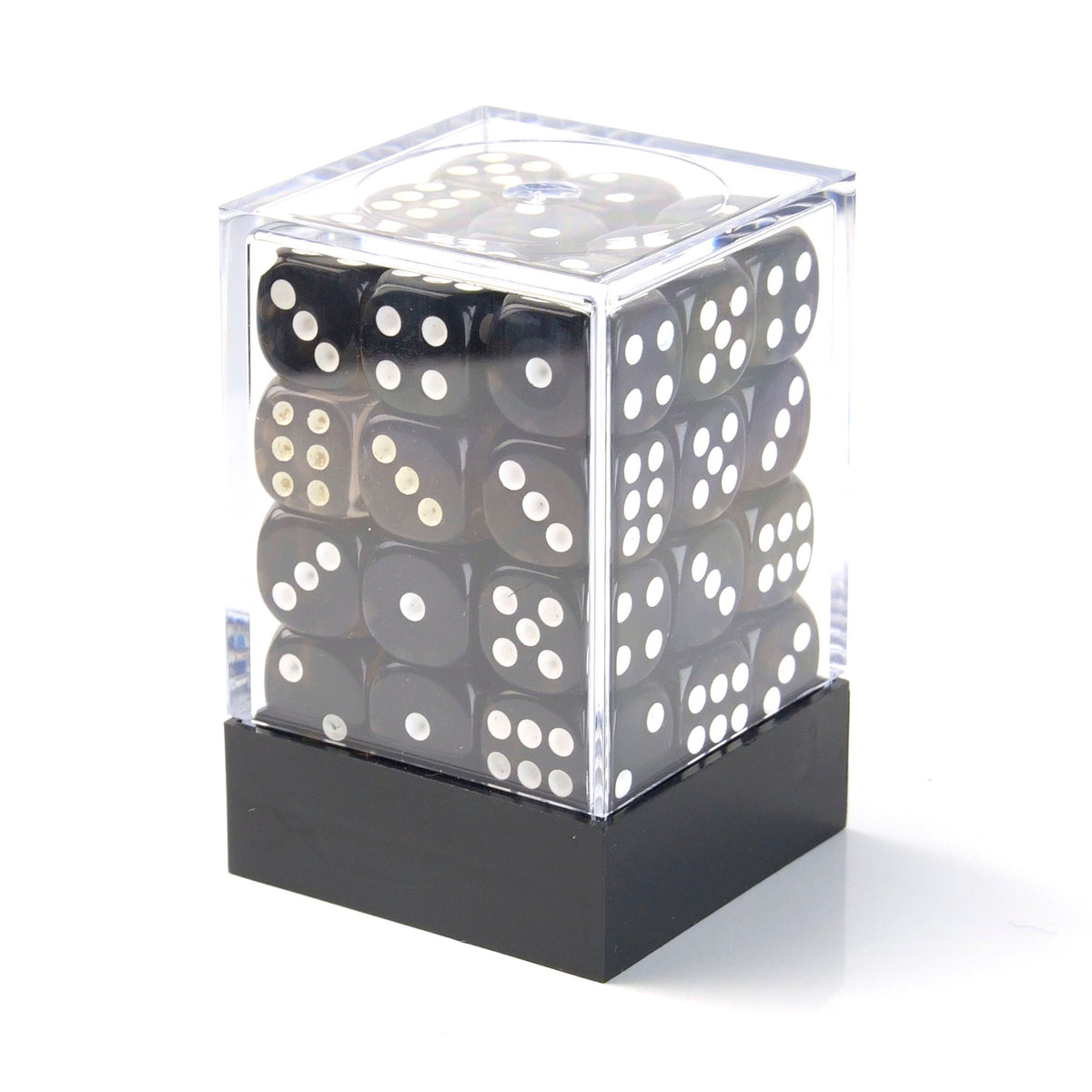 Transparent Black - 12mm D6 Dice – 36 Pack
