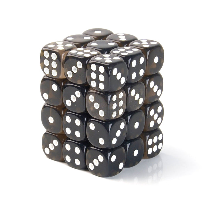Transparent Black - 12mm D6 Dice – 36 Pack