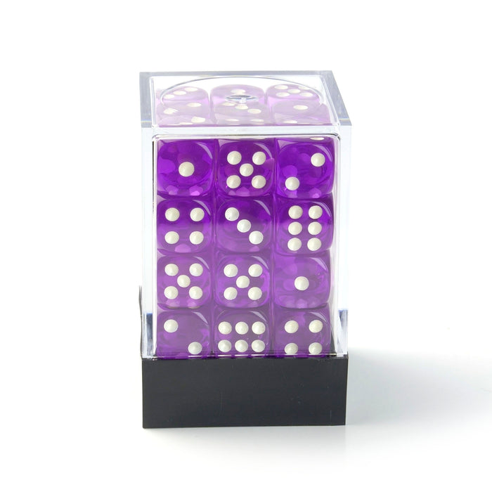 Transparent Purple - 12mm D6 Dice – 36 Pack
