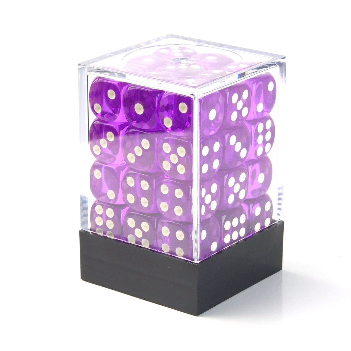 Transparent Purple - 12mm D6 Dice – 36 Pack