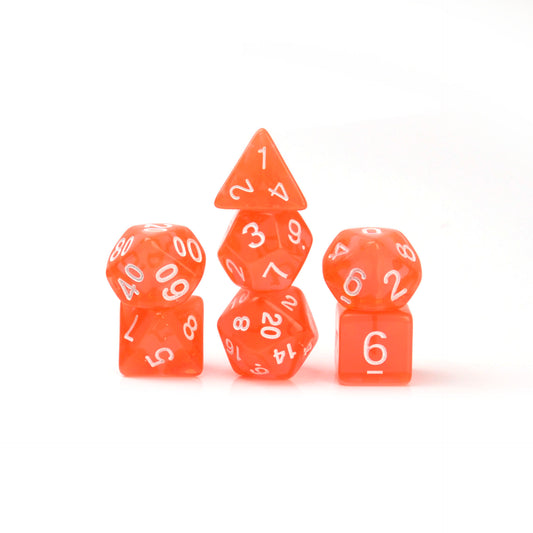 Transparent Orange – 7 Pack RPG Dice