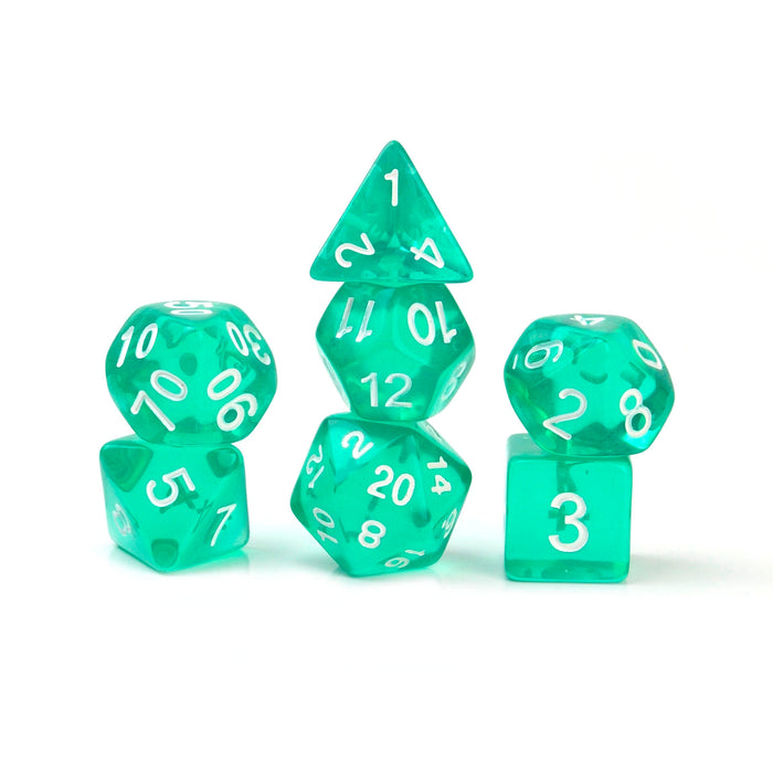 Transparent Jade Green – 7 Pack RPG Dice