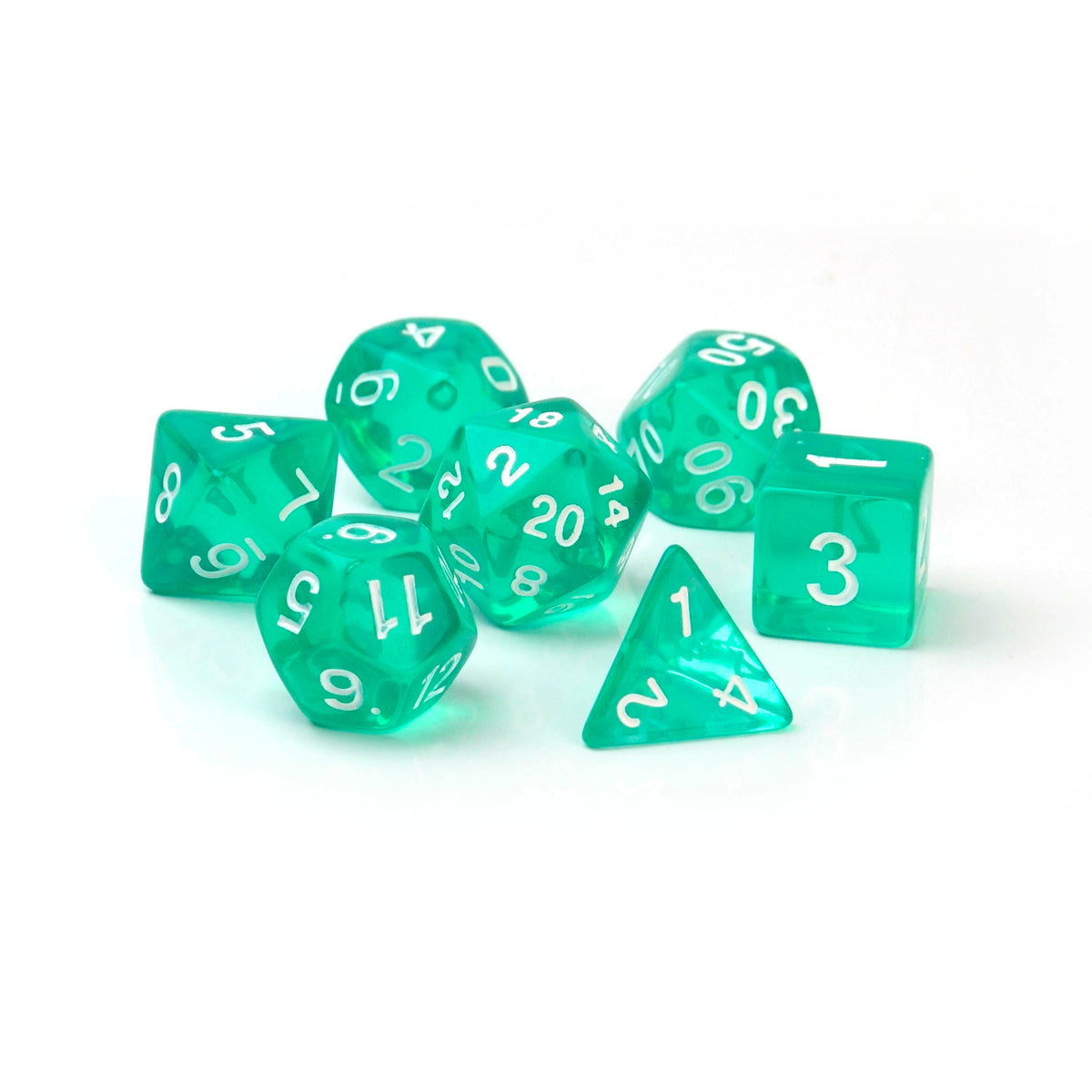 Transparent Jade Green – 7 Pack RPG Dice