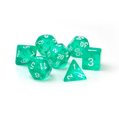 Transparent Jade Green – 7 Pack RPG Dice