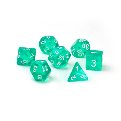 Transparent Jade Green – 7 Pack RPG Dice
