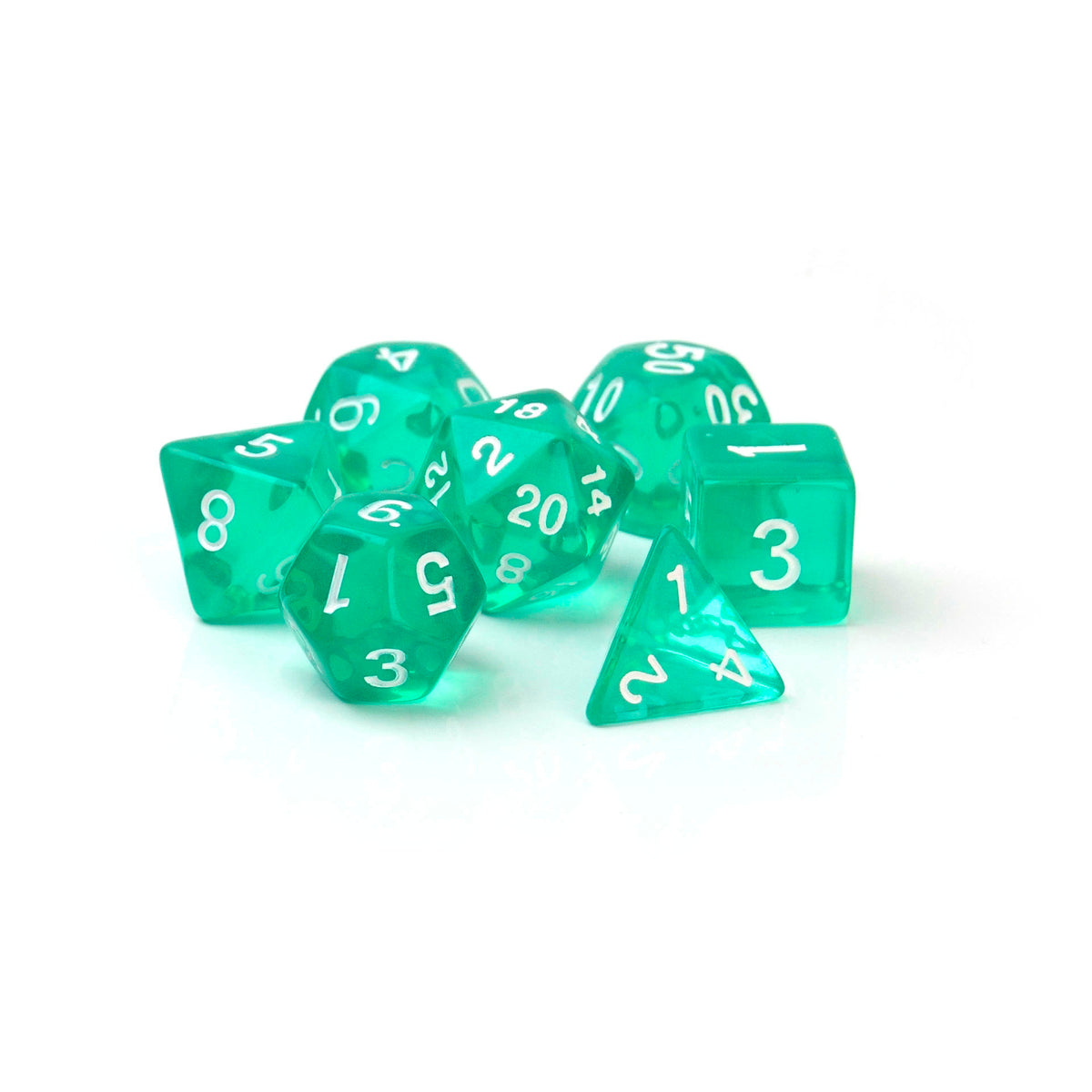 Transparent Jade Green – 7 Pack RPG Dice