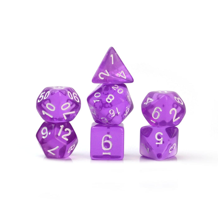 Transparent Purple – 7 Pack RPG Dice