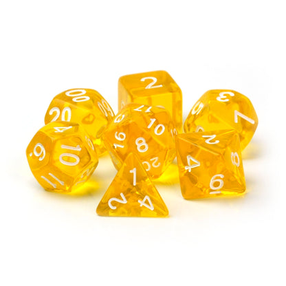 Transparent Yellow – 7 Pack RPG Dice