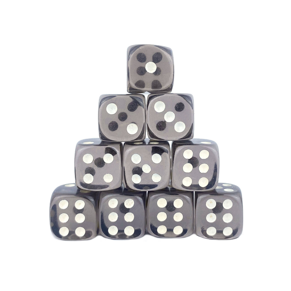 Transparent Black - 12mm D6 Dice – 36 Pack