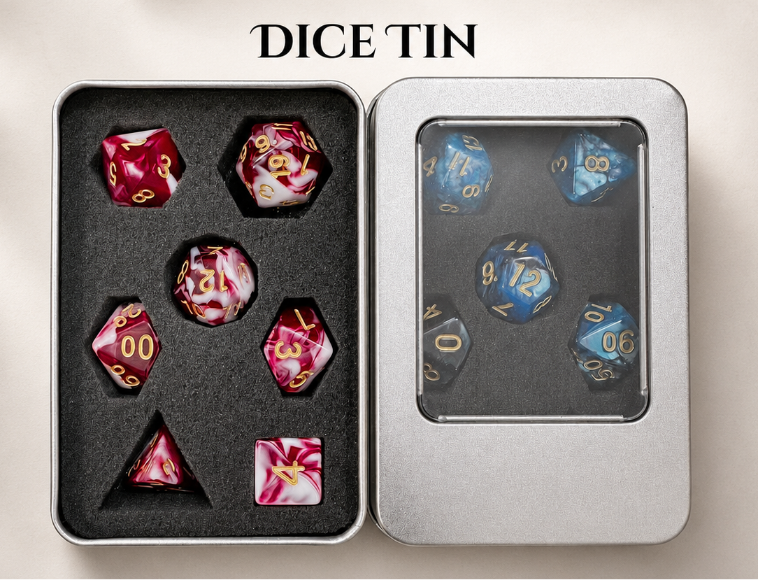 Metal Dice Storage Tin