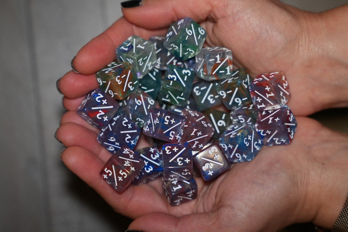 Confetti Dye + / - Counter Dice – 12 Pack