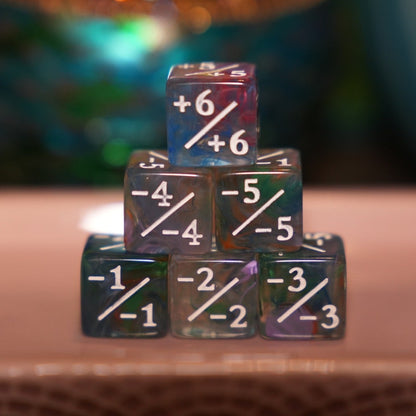 Confetti Dye + / - Counter Dice – 12 Pack