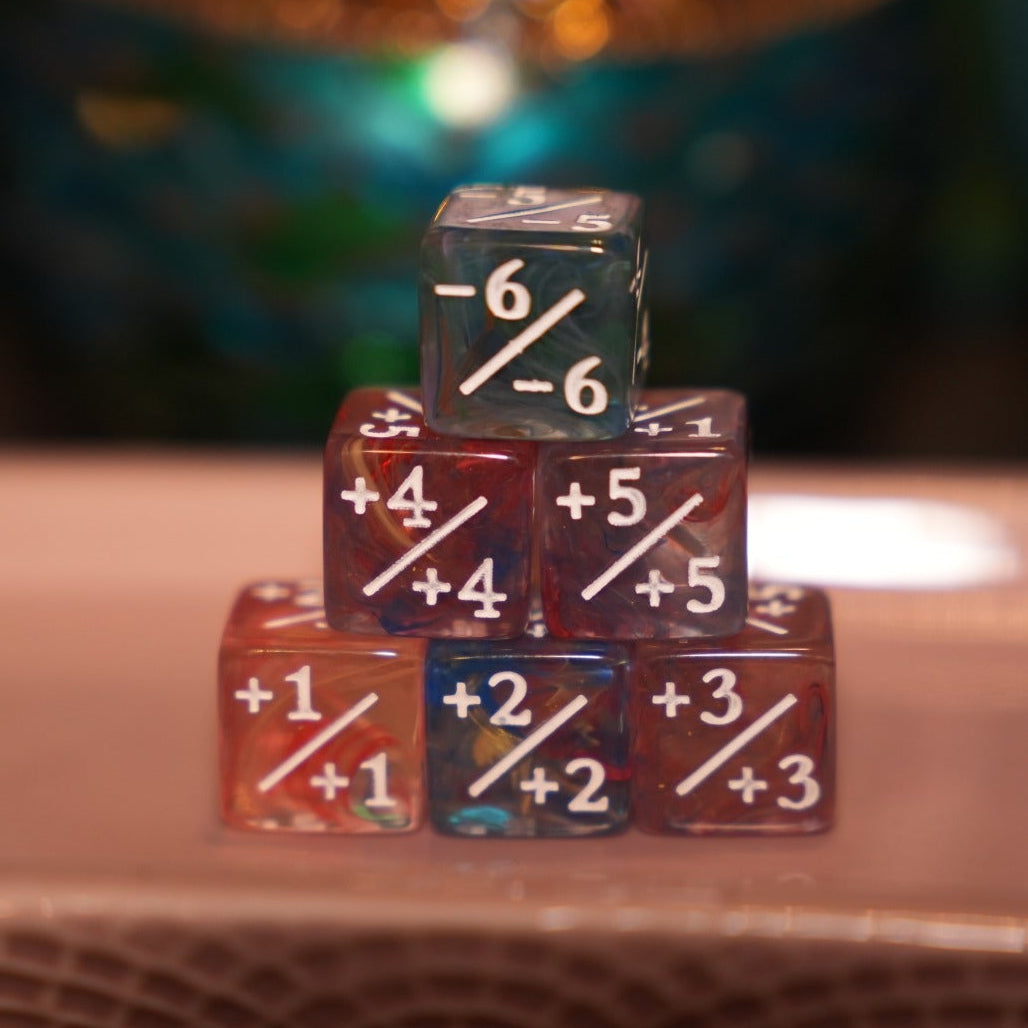 Confetti Dye + / - Counter Dice – 12 Pack