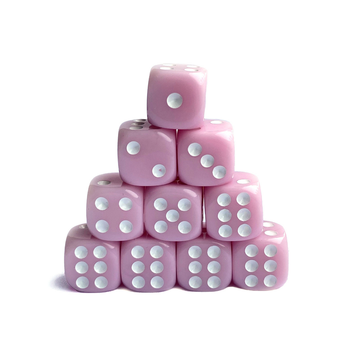Classic Pink - 12mm Opaque D6 Dice – 36 Pack