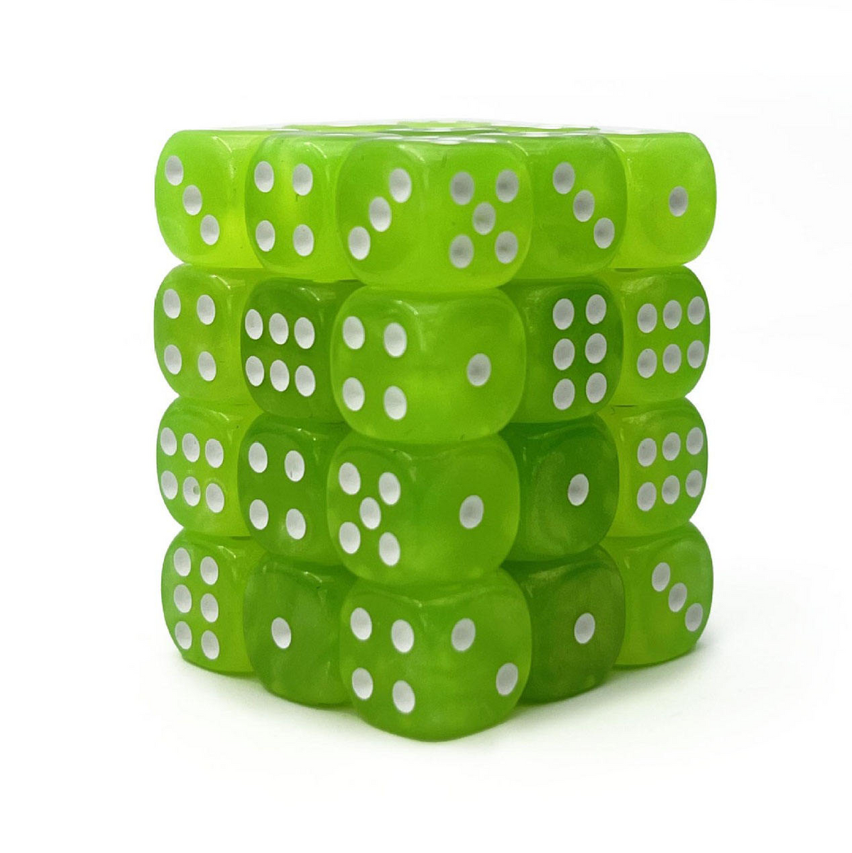 Galaxy Green - 12mm D6 Dice – 36 Pack