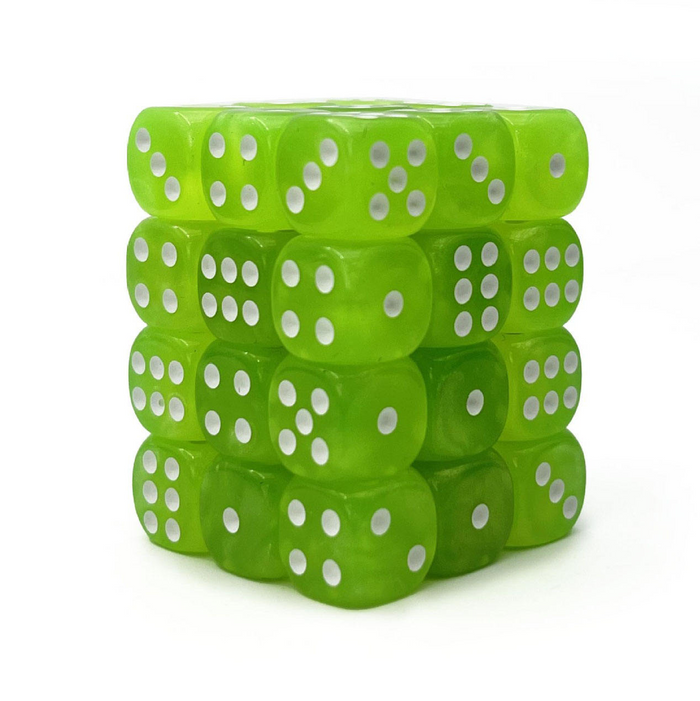 Galaxy Green - 12mm D6 Dice – 36 Pack